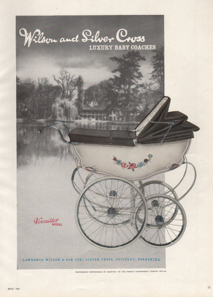 Wilson & Silver Cross. Versailles luxury baby coach. Pram buggy. Advert 1963